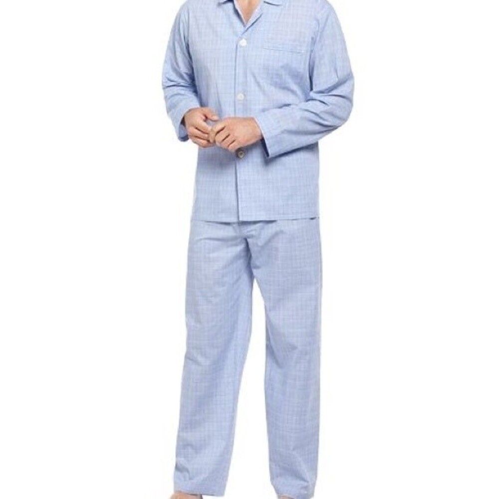Club Room Plaid Pajama Set Light Blue Size S / M / L